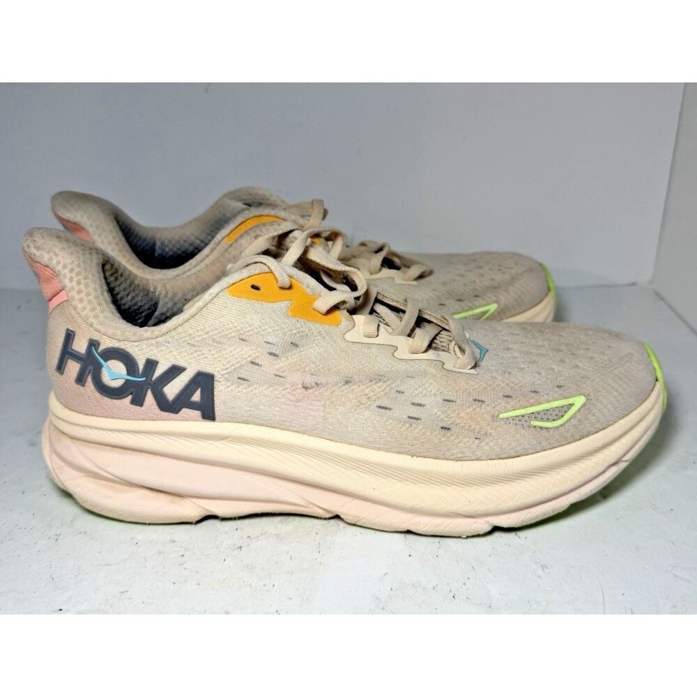 HOKA Shoes Womens Sz 9.5 Vanilla Astral Athletic Running Sneakers Mesh